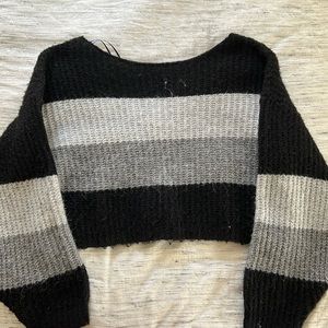 Falling Love black/grey sweater